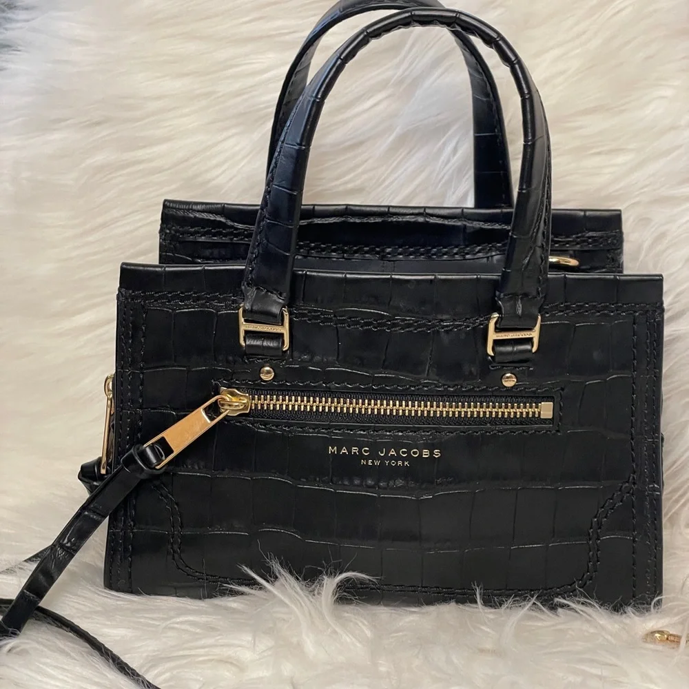 Marc Jacobs Mini Cruiser in Black Croco/Suede - Picture 2 of 3
